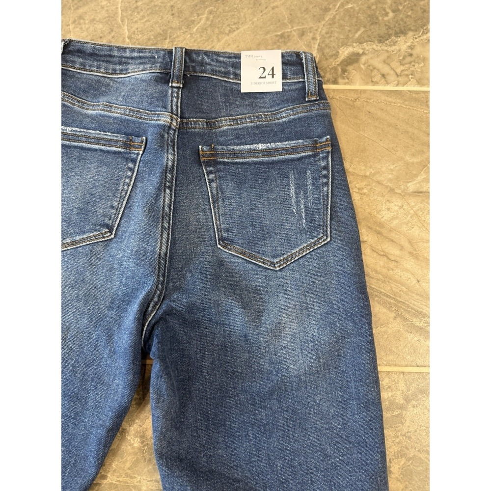 Böhme TNR Jeans Women's Sidekick Denim Bermuda Shorts Size 24 NWT Straight Fit - Picture 6 of 11